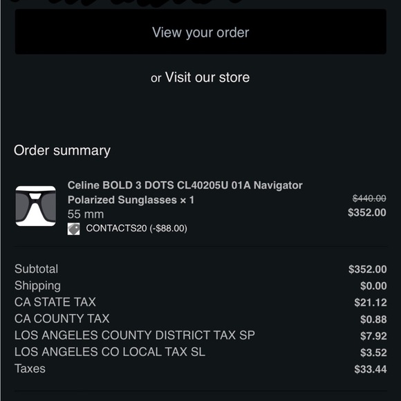 CELINE CL40205U Acetate Aviator Sunglasses - Picture 11 of 11